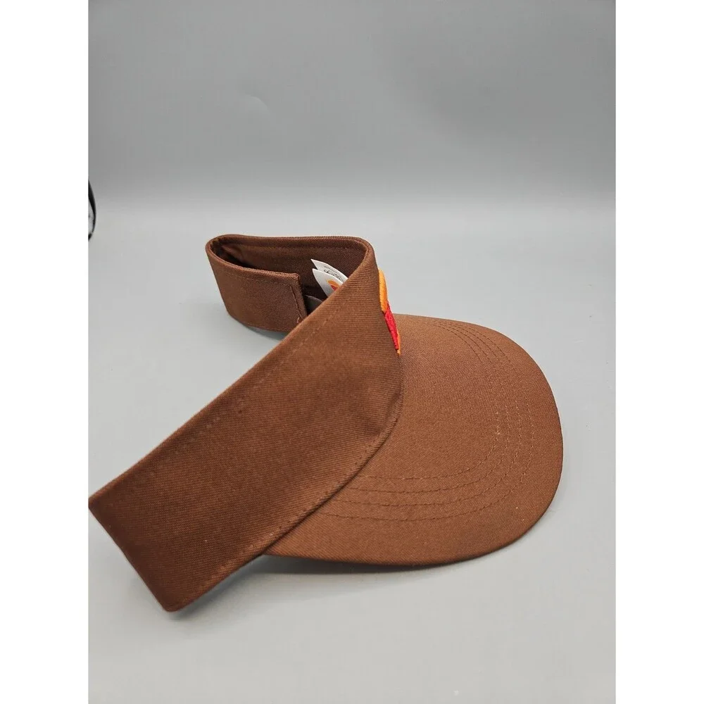 Burger King Crew Visor Brown Adjustable Snapback Employee Uniform Cap Fast Food